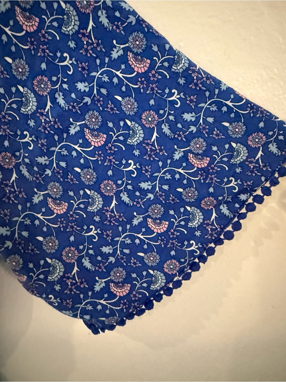 Blue Floral V-Neck Maxi Dress - Picture 2 of 3